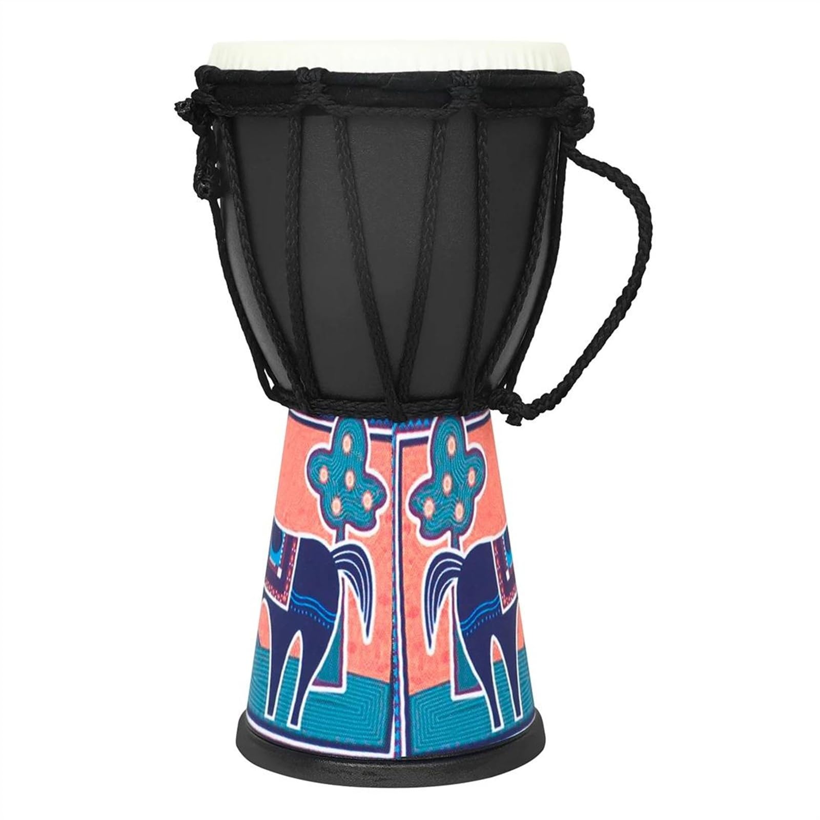 Bęben Ręczny Djembe 4-calowy Bęben Afrykański Profesjonalny Przenośny Bęben Z PVC Kolorowy Instrument Perkusyjny Djembe dla Początkujących
