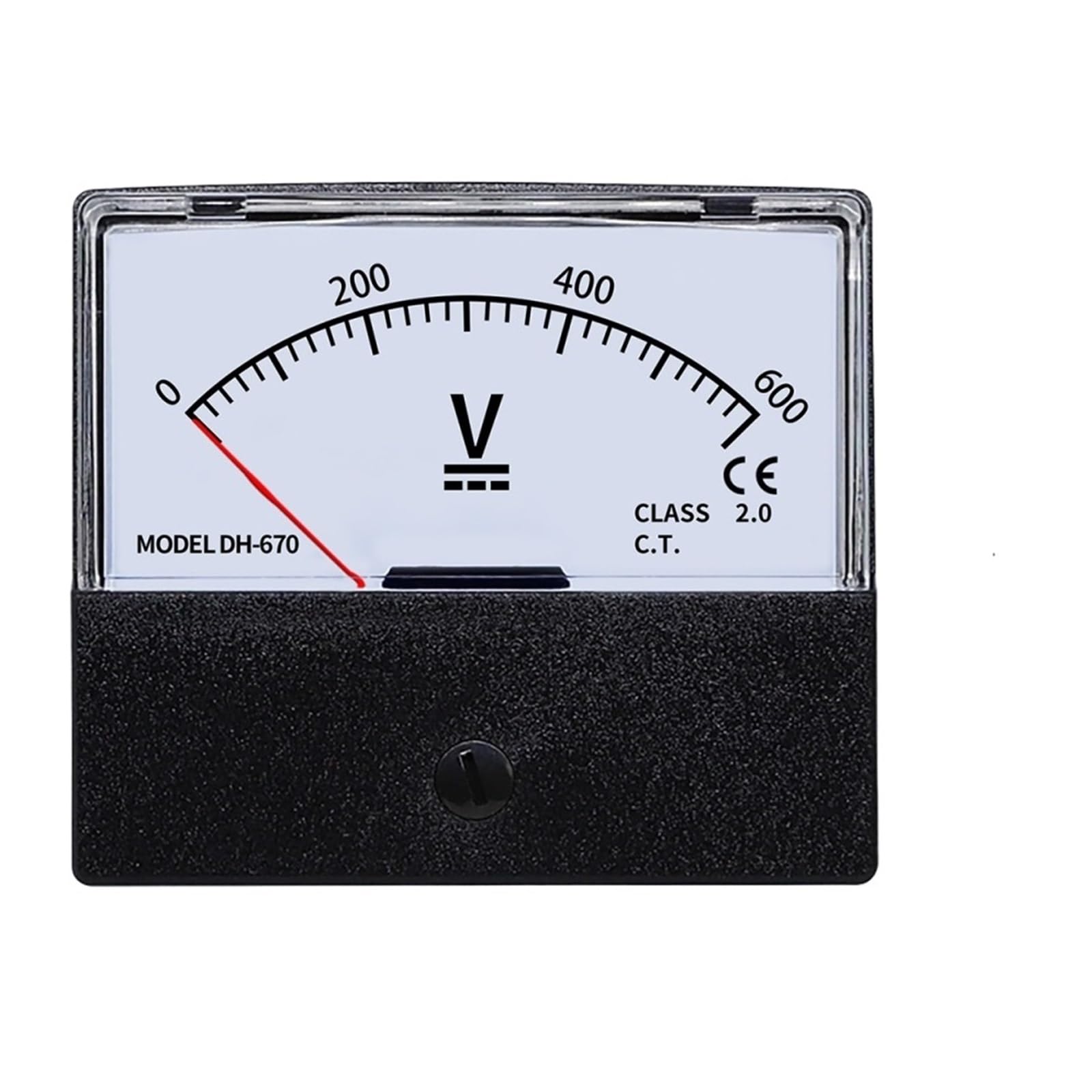 Instrumentos de panel de corriente analógica, Analógico DC/AC Voltímetro Amperímetro Panel Medidor DH-670 5V a 600V 60x70x53mm(DH670 AC,500V)