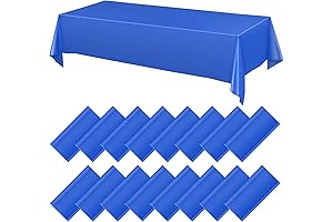 Moukeren Teal Disposable Tablecloths for Parties (Pack of 16)