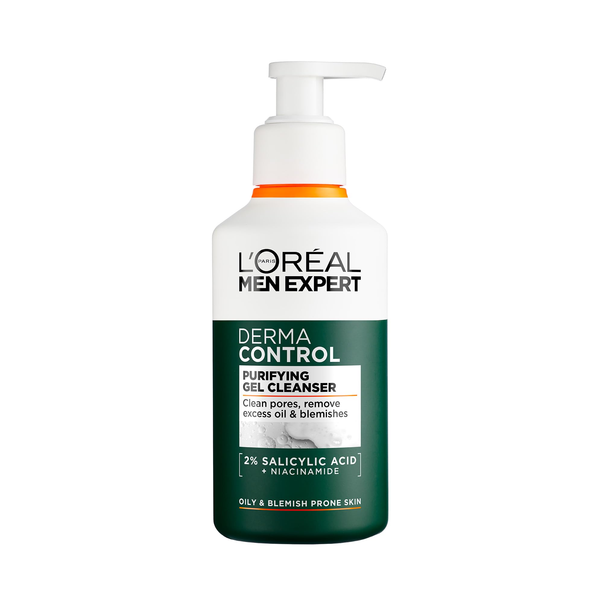 L'Oréal Men Expert Derma Control Purifying Cleansing Gel for Oily & Blemish-Prone Skin