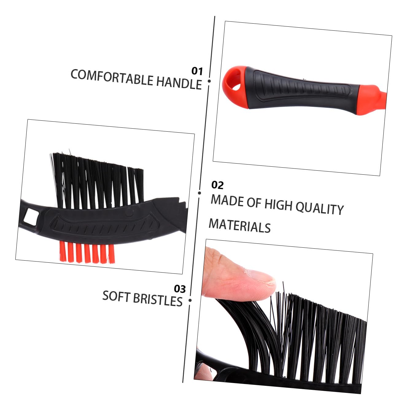 ibasenice 3 set Set Di Spazzole Per Pneumatici Pulitore Per Catene Di Biciclette Pulitore Per Catene Di Biciclette Spazzola Per La Pulizia Delle Di Kit Per 2 pezzi*3