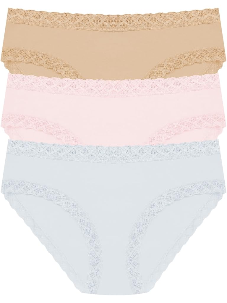 Pink Natori Bliss Girl Brief 3-Pack Panties