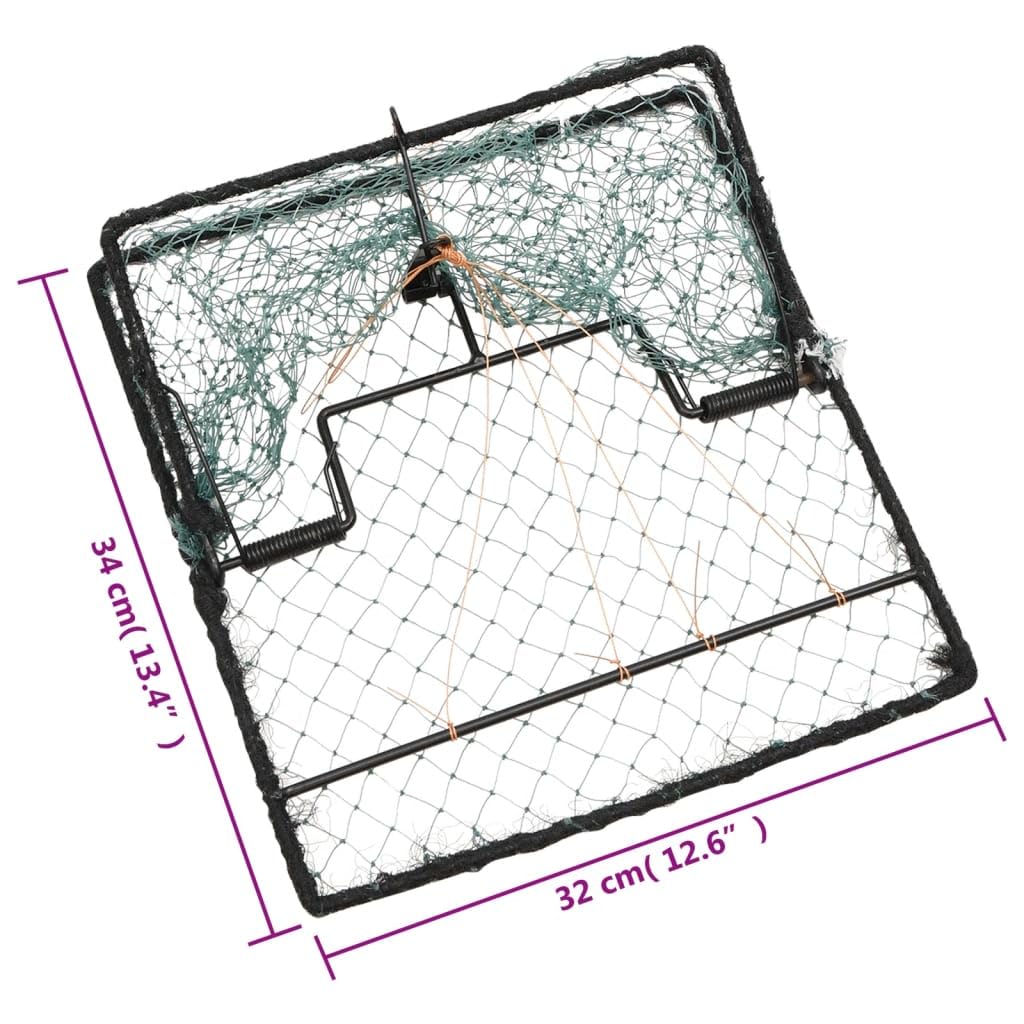 Trappola per uccelli verde, 34 x 32 cm, in acciaio con rete in polietilene, riutilizzabile, per giardino, frutta, verdura, casa, cantina, soffitta, efficace contro insetti, topi e arvicole