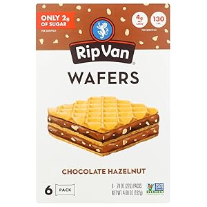 Rip Van Wafers, Chocolate Hazelnut, Vegan, Keto Friendly, Non-GMO, 6 Count, 4.68 Ounce (Pack of 6)