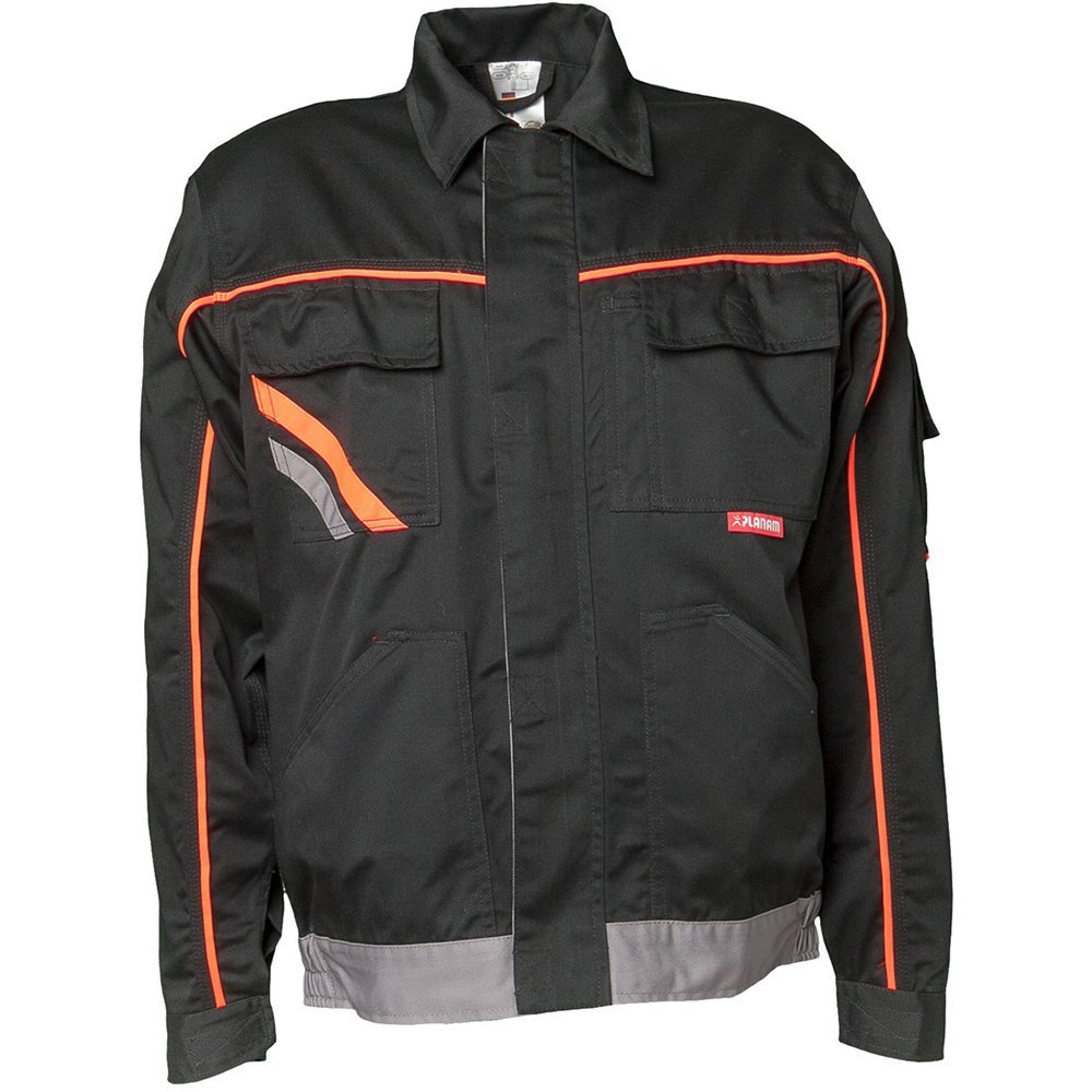 Planam Herren Visline Bundjacke Visline V1 Größe 25 in schwarz/orange/zink (1er Pack)