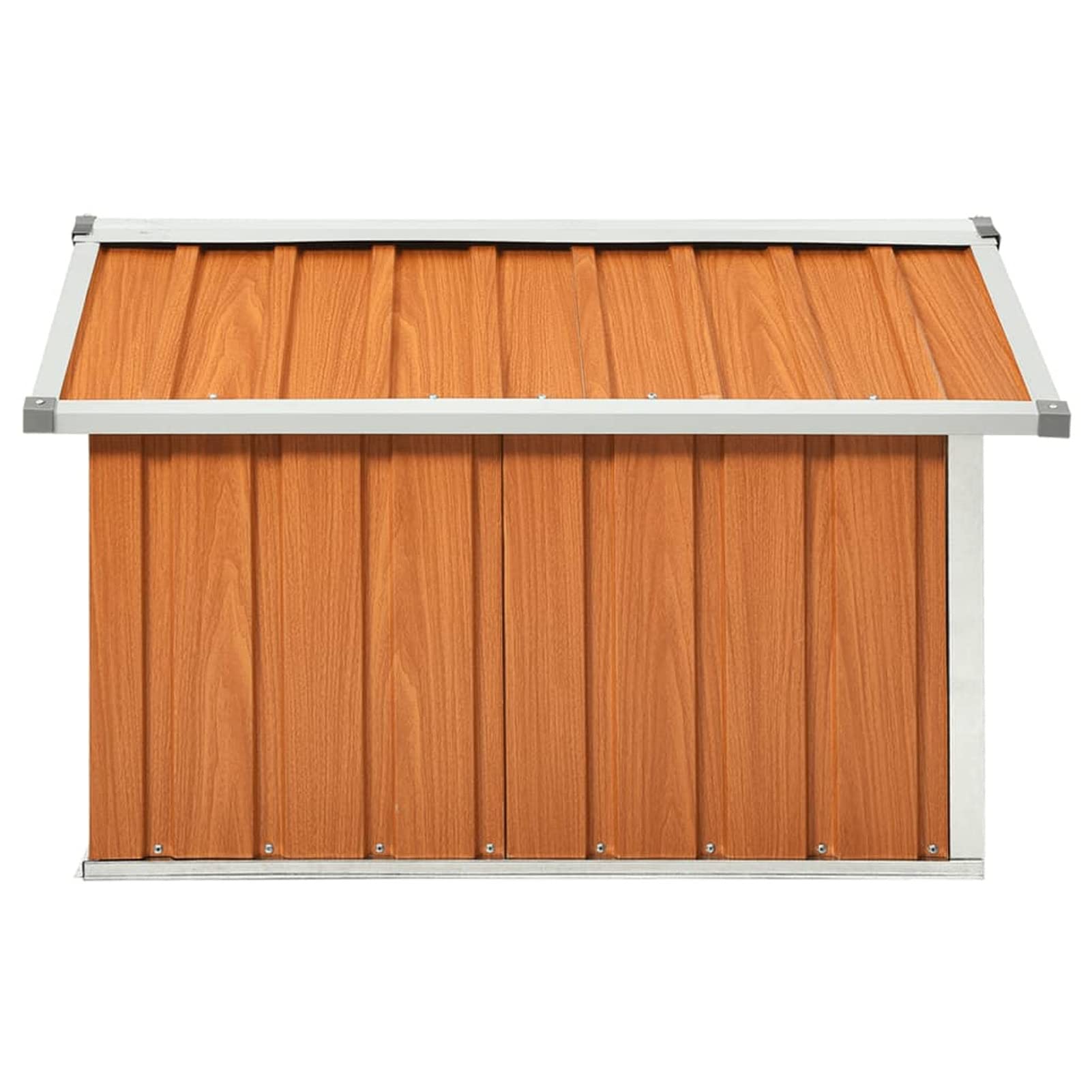 Tidyard Garage -Garaje para Robot Cortacésped Cobertizo para cortacésped Acero galvanizado marrón 92x97x63 cm,Caseta de Jardín Metal Cobertizo Jardin Exterior Cobertizos de Almacenamiento