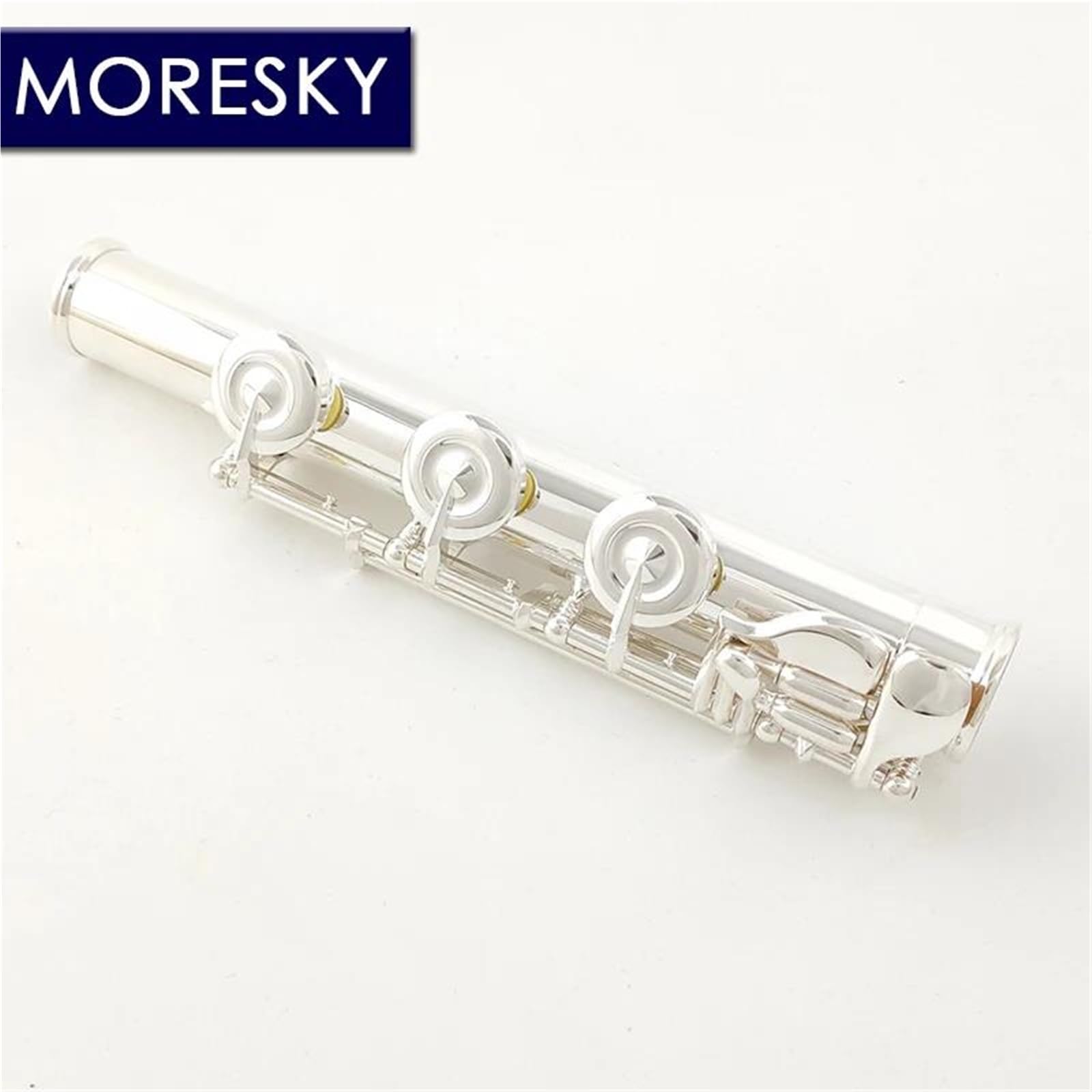 Flauto Traverso MORESKY Flauto Con Corpo In Argento A 17 Fori Aperti Tono C Modello Professionale