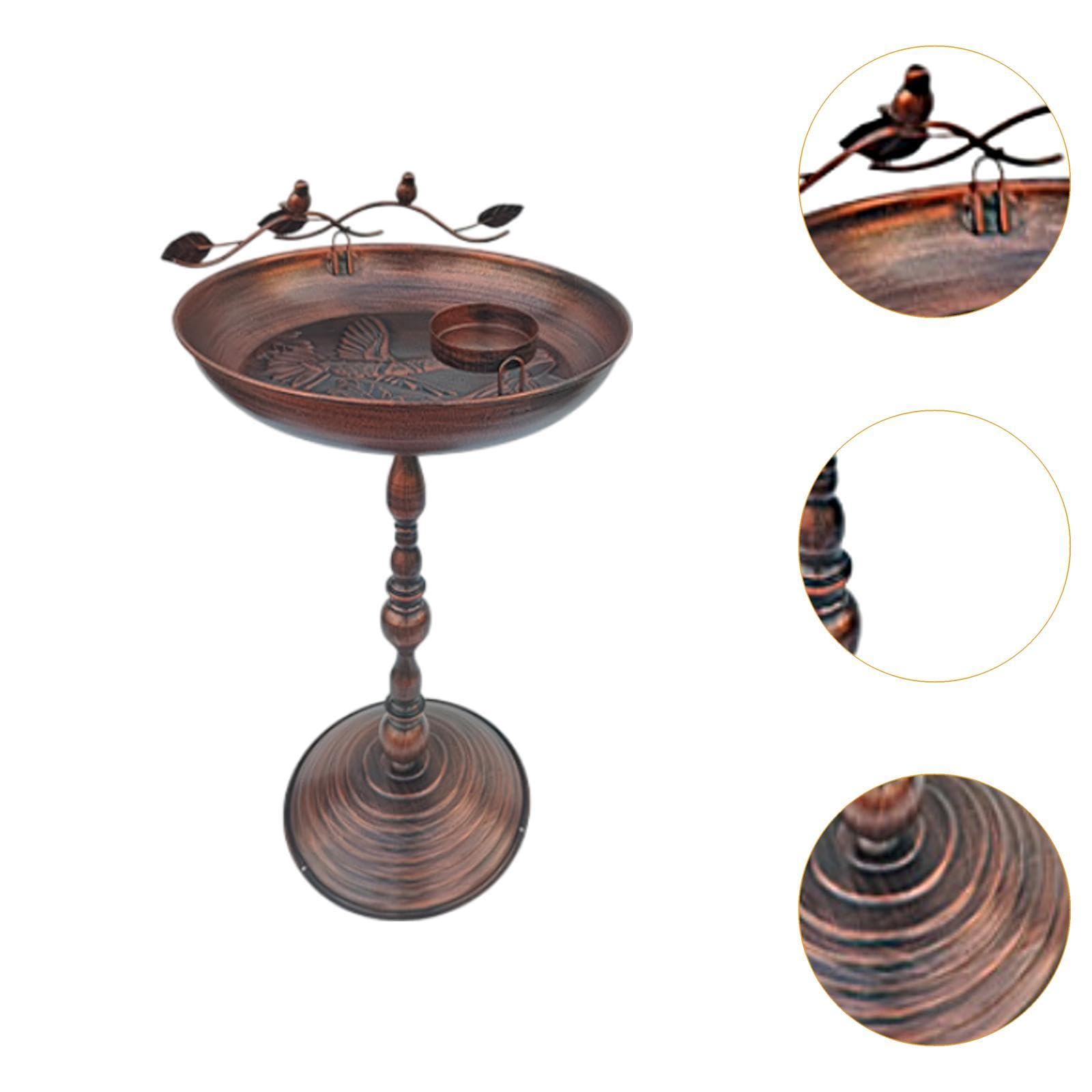 Qianly Outdoor Metall Vogel Vogelhäuschen für Den Gartengebrauch, Große Kapazität für Vogelliebhaber, Bronze
