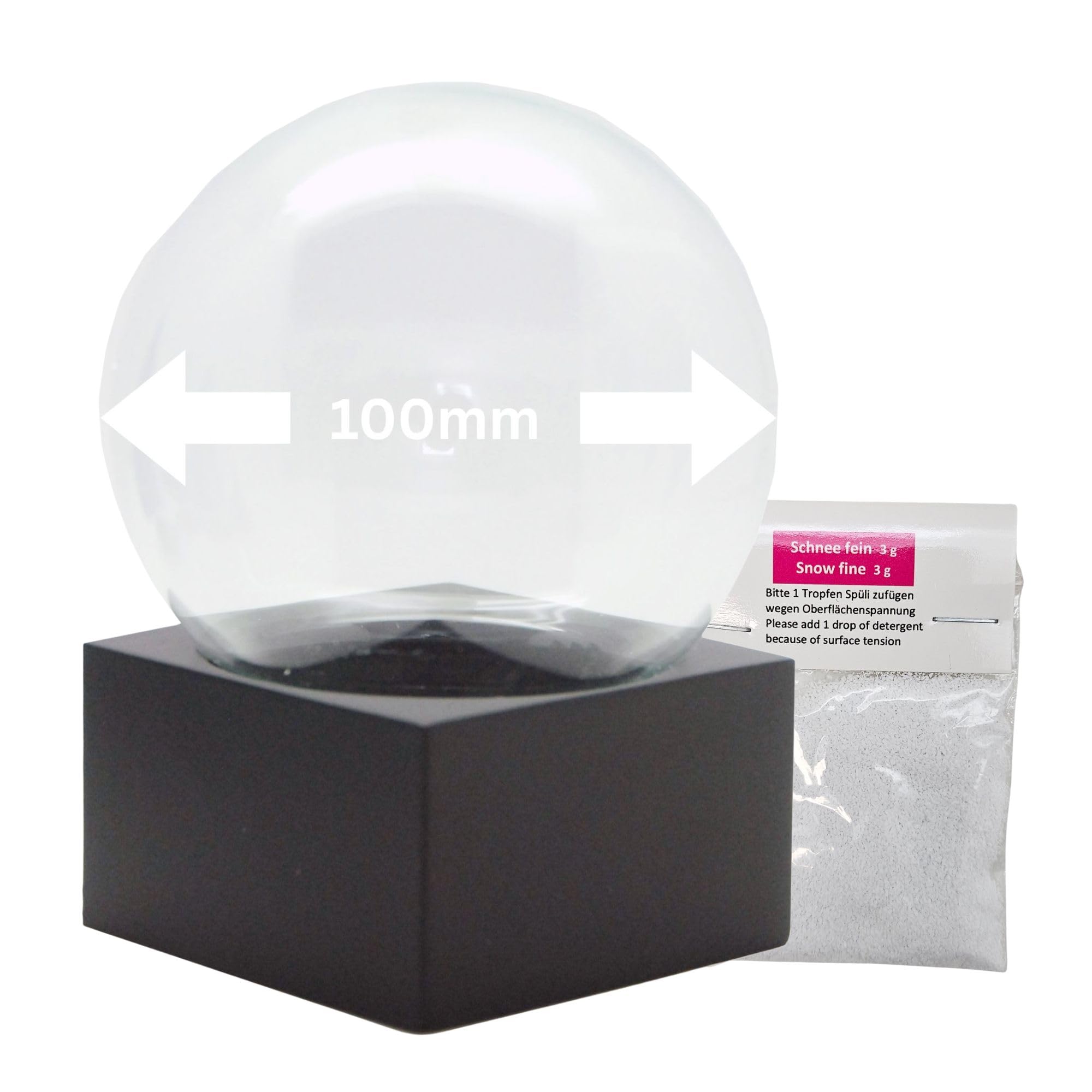 Kit Boule à Neige DIY - Créez Votre Propre Boule Magique En Verre Avec Socle Blanc - Diamètre 65 Mm - 70015