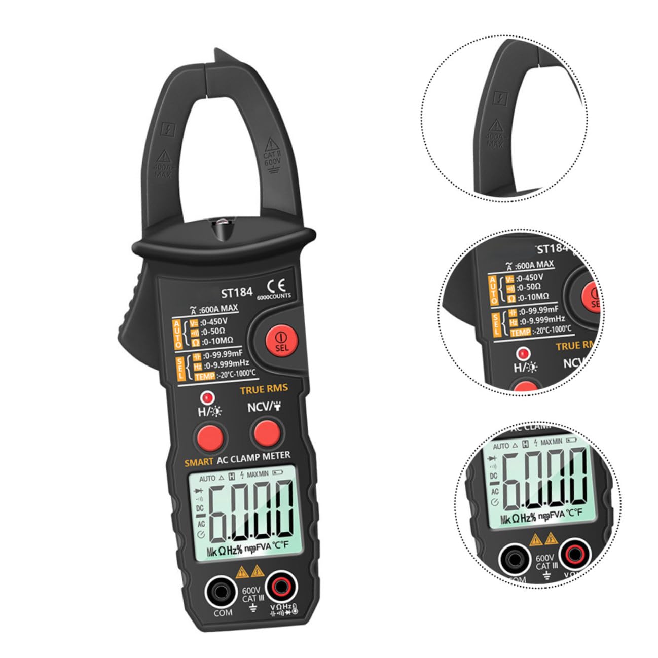 Ciieeo Smart Digital Clamp Meter Multimeter Electrical Ammeter Voltage Current Tester for Professional Electricity Measurement