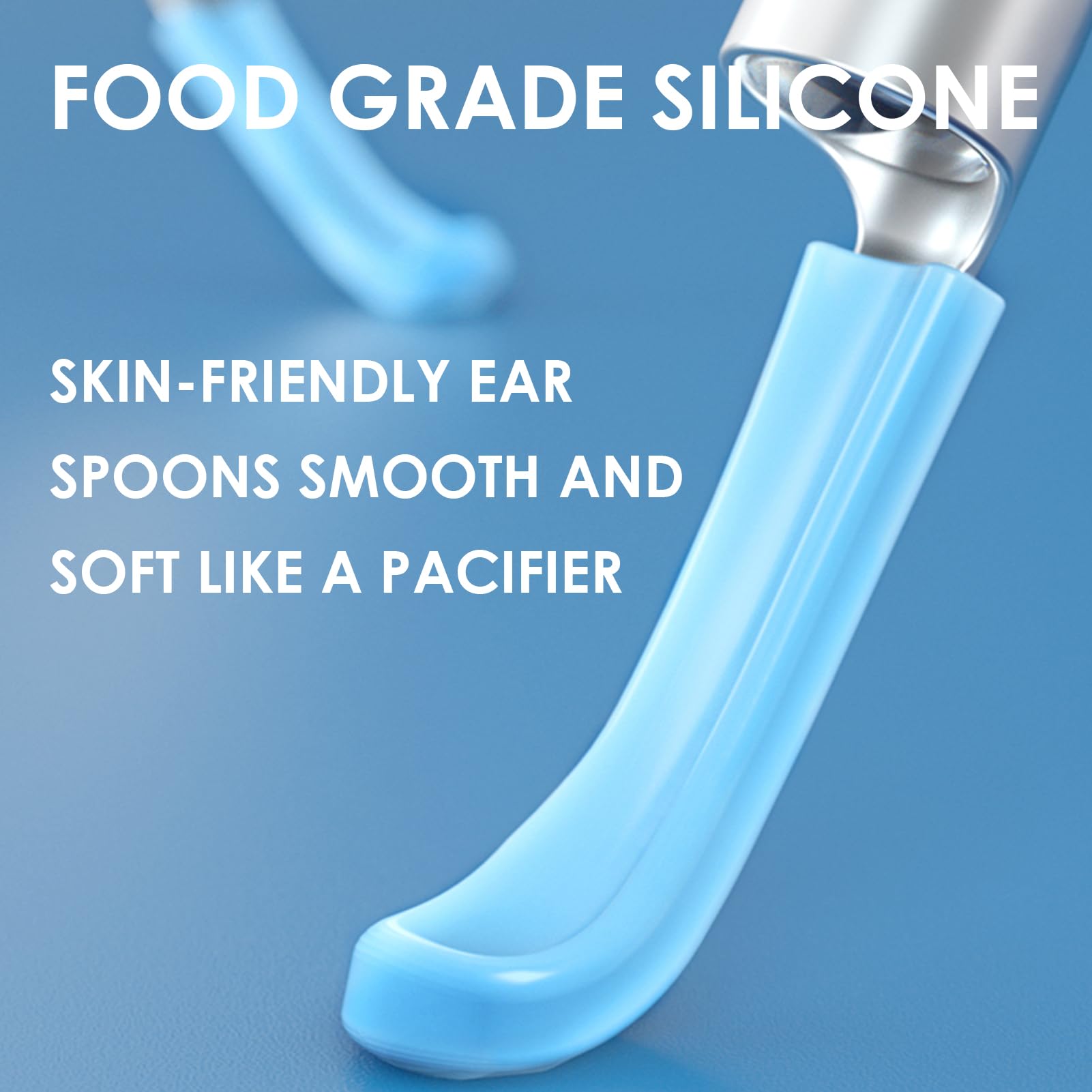 9PCS Silicone Ear Spoon Replacement Accessory Set, Ear Wax Remover Ear Cleaner Replacement Tips Soft Ear Scoop Cleaner Ear Wax Cleaning Tool Heads Otoscope Parts for Adults and Pets Supplies - Image 4