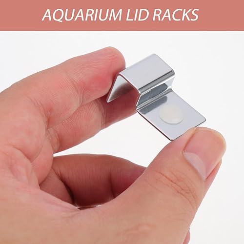 Miniatura 2 de MERRYHAPY 4 unids marco de soporte tanque de peces sin borde 75 galones tanque de peces acuario cubierta soporte de cristal de pescado soporte