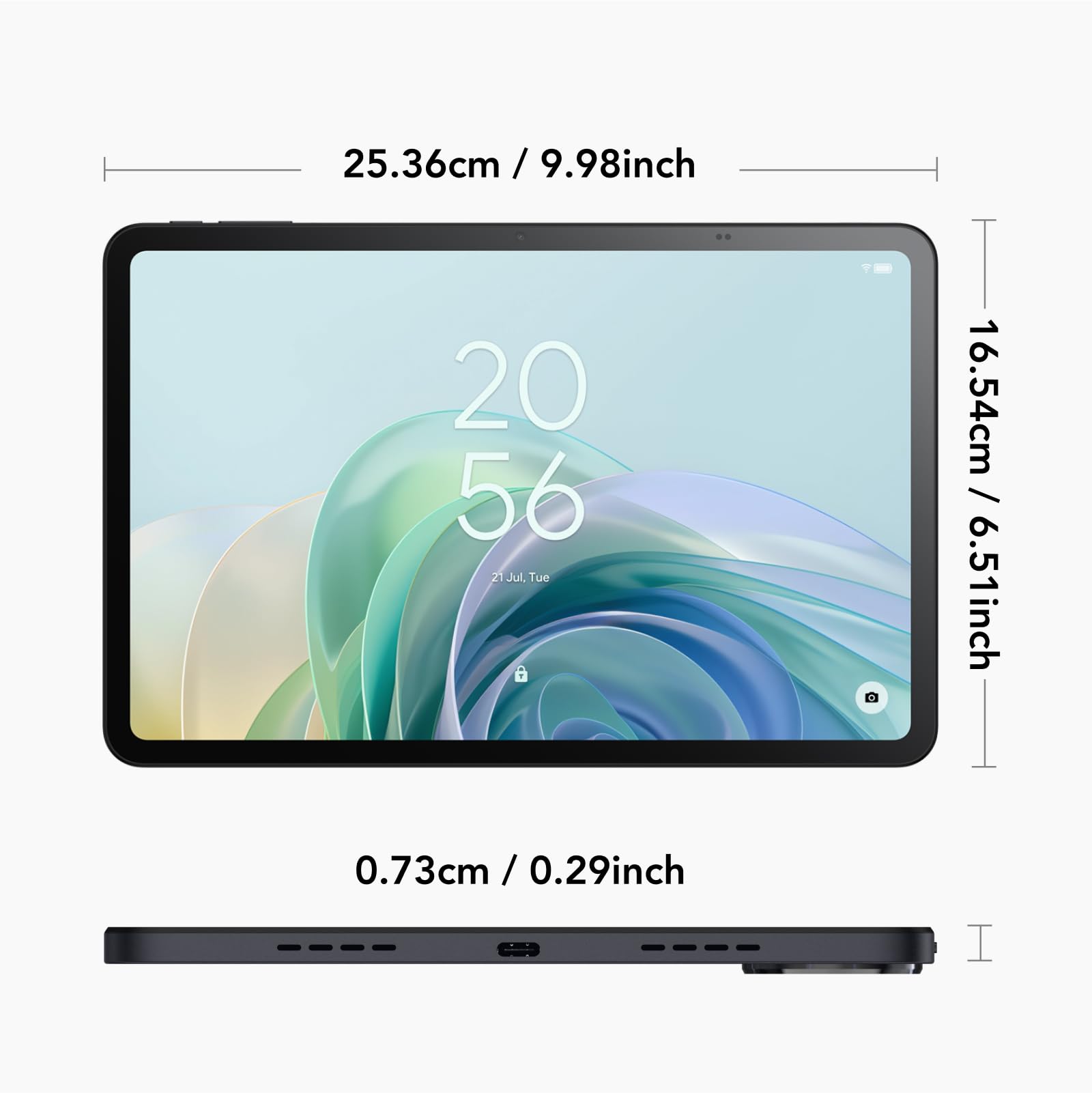 TCL Tab 11 Gen 2, écran NXTVISION de 11 Pouces, Stockage de 256 Go (Extensible jusqu'à 1 to), 6 Go de RAM (+ Extension de 6 Go de RAM), Batterie de 8000 mAh, Charge Rapide, Tablette Android WiFi