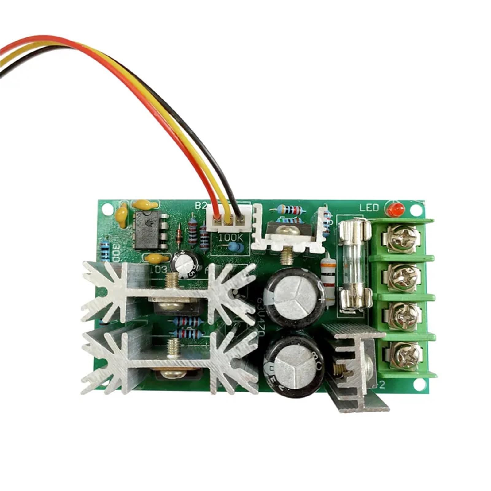 1 regulador de velocidad for motor de CC de 12 V, 24 V, 36 V y 48 V. Módulo de controlador de alta potencia PWM. Regulador de corriente de 20 A.