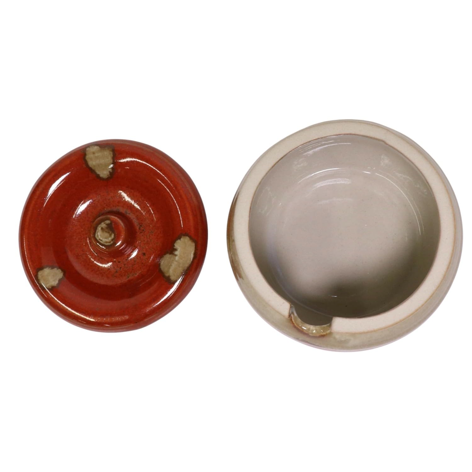 Amazon｜白流し赤 2合たれ壺 [ 直径10 x 高さ9cm 容量：約300cc