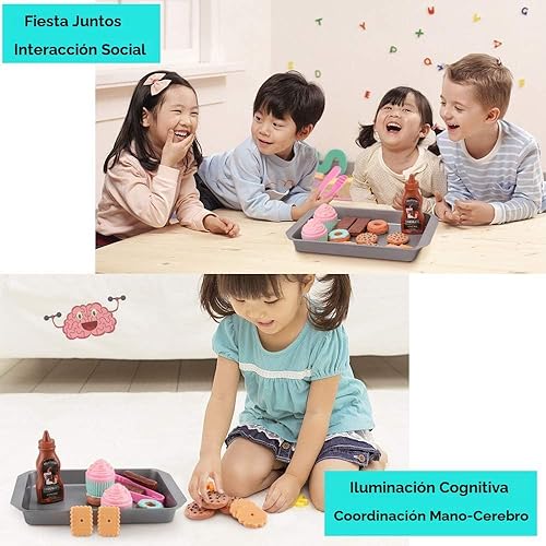 Miniatura 3 de Juego de alimentos para jugar con galletas, comida de juego para la cocina de los niños, accesorios de cocina para jugar, hornear galletas