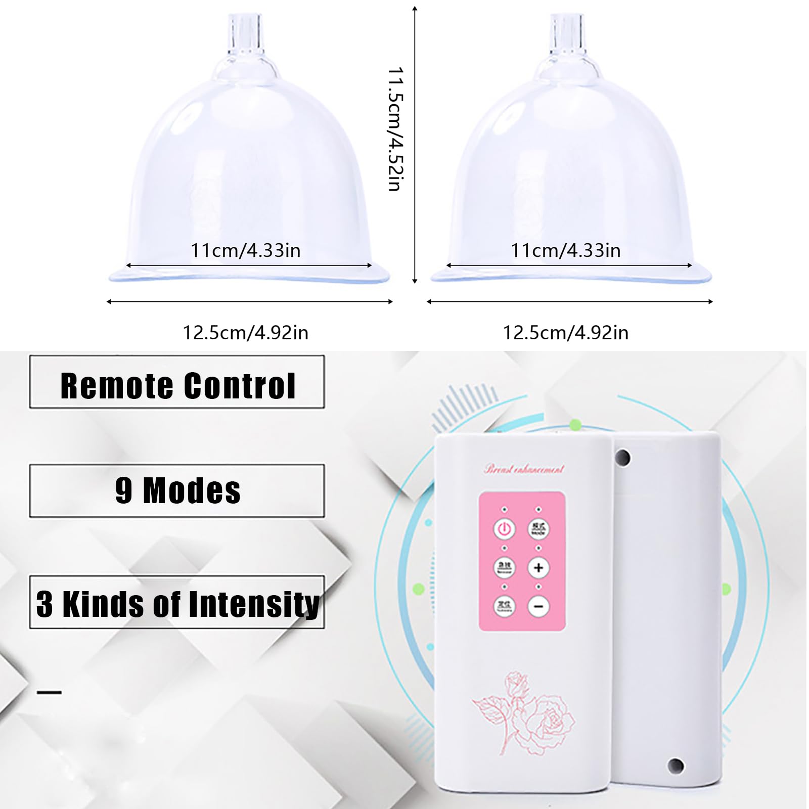 Electric Breast Vacuum Pump Breast Lifting Enlargement Massager B Cup Enlarger,Massage Electric Breast Electric Chest Massager