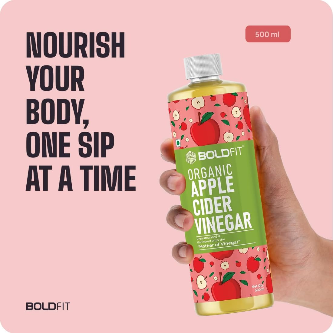 Buy Now Boldfit Apple Cider Vinegar Juice With Mother &Amp; Vitamin C,