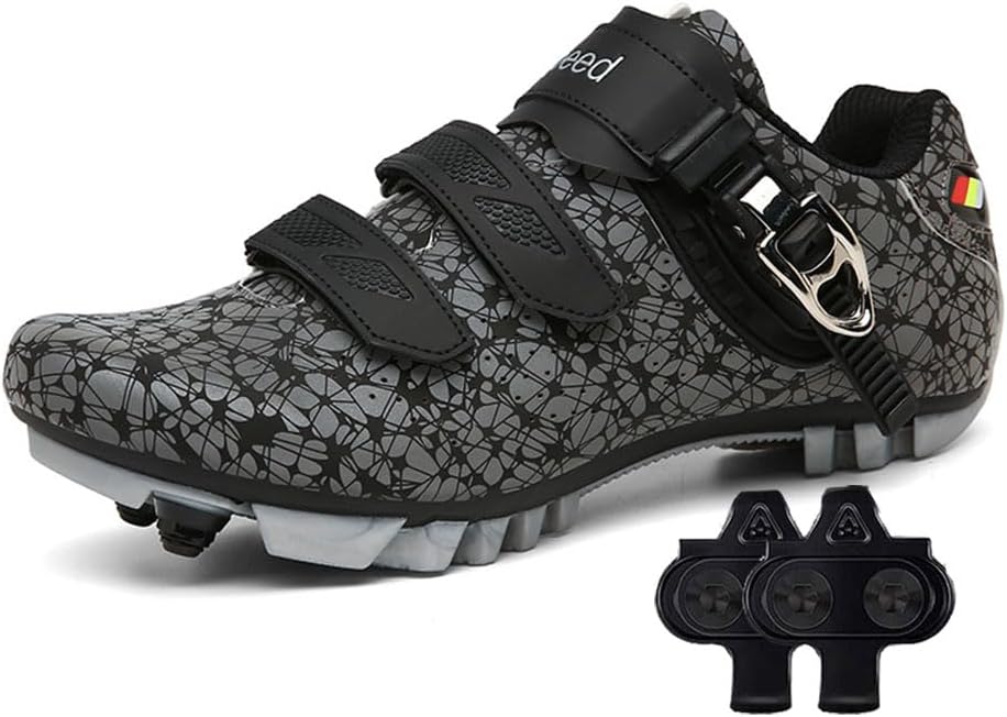 2026 MTB Cycling Shoes Mens Womens Mountain Bikes Cycle Trainers Shoes Compatible SPD, with 4 Holes Cleats, Spin Bike for Indoor Outdoor, 4 to12 UK