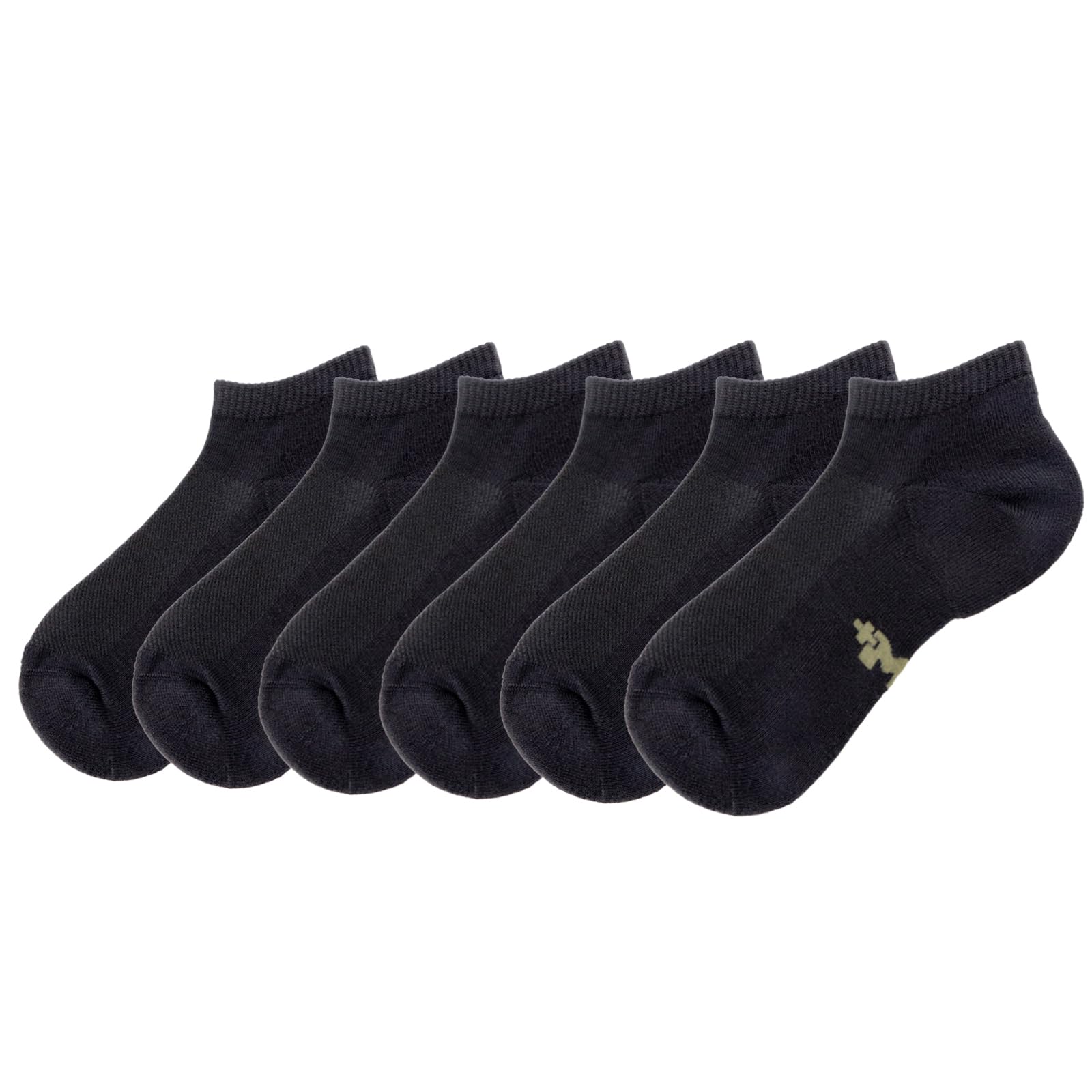 +MD 6 Pairs Viscose Bamboo Ankle Socks for Mens/Womens, Liner Cushion Wicking Smell Control, Athletic Running Casual Low Cut Socks 6Grey7-9