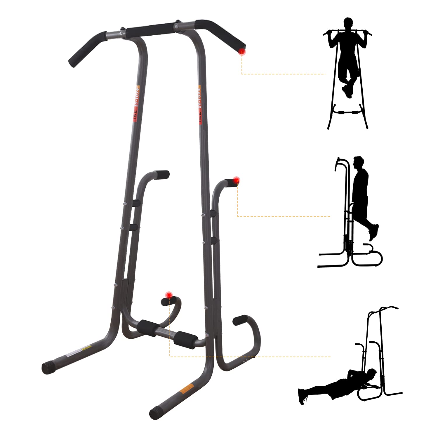 Power Tower ISE SY-5607 - Stazione Per Trazioni, Dips E Addominali, Portata 120kg, Per Home Gym - Foto 4