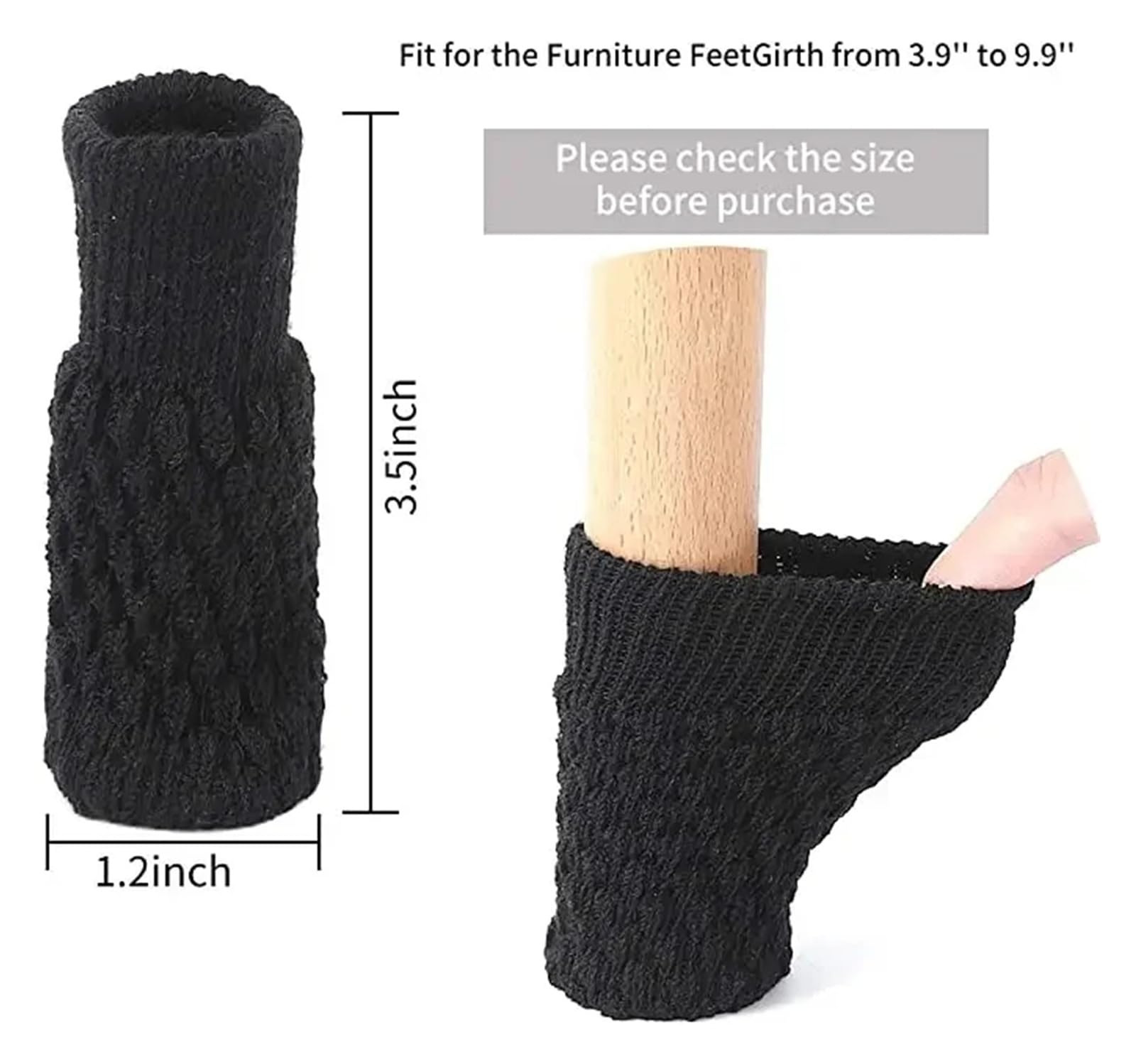 Protector Patas Sillas Funda de calcetín for Muebles de Punto, Pata de Silla con Almohadilla de Fieltro, Tapa Antideslizante(24Pcs Khaki)