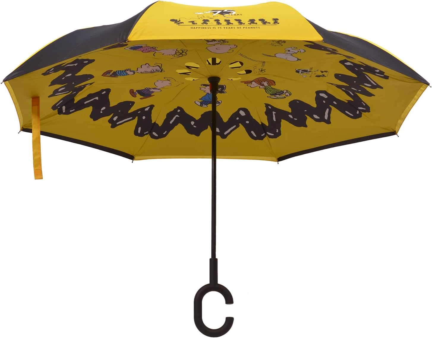 Mark Feldstein, Peanuts Gang Zig Zag 75th Anniversary Revers-A-Brella Umbrella, 43 Inch Diameter