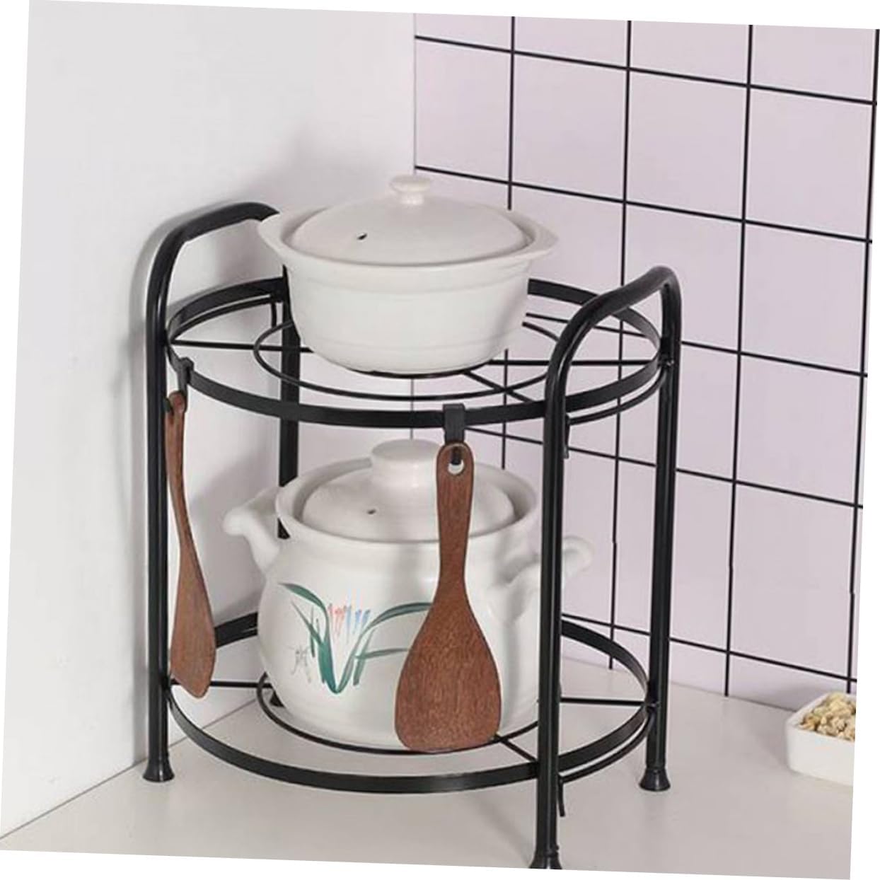 Multi-function Kitchen Storage Rack Pan Holder Rack Pot Space-saving Easy to Assemble