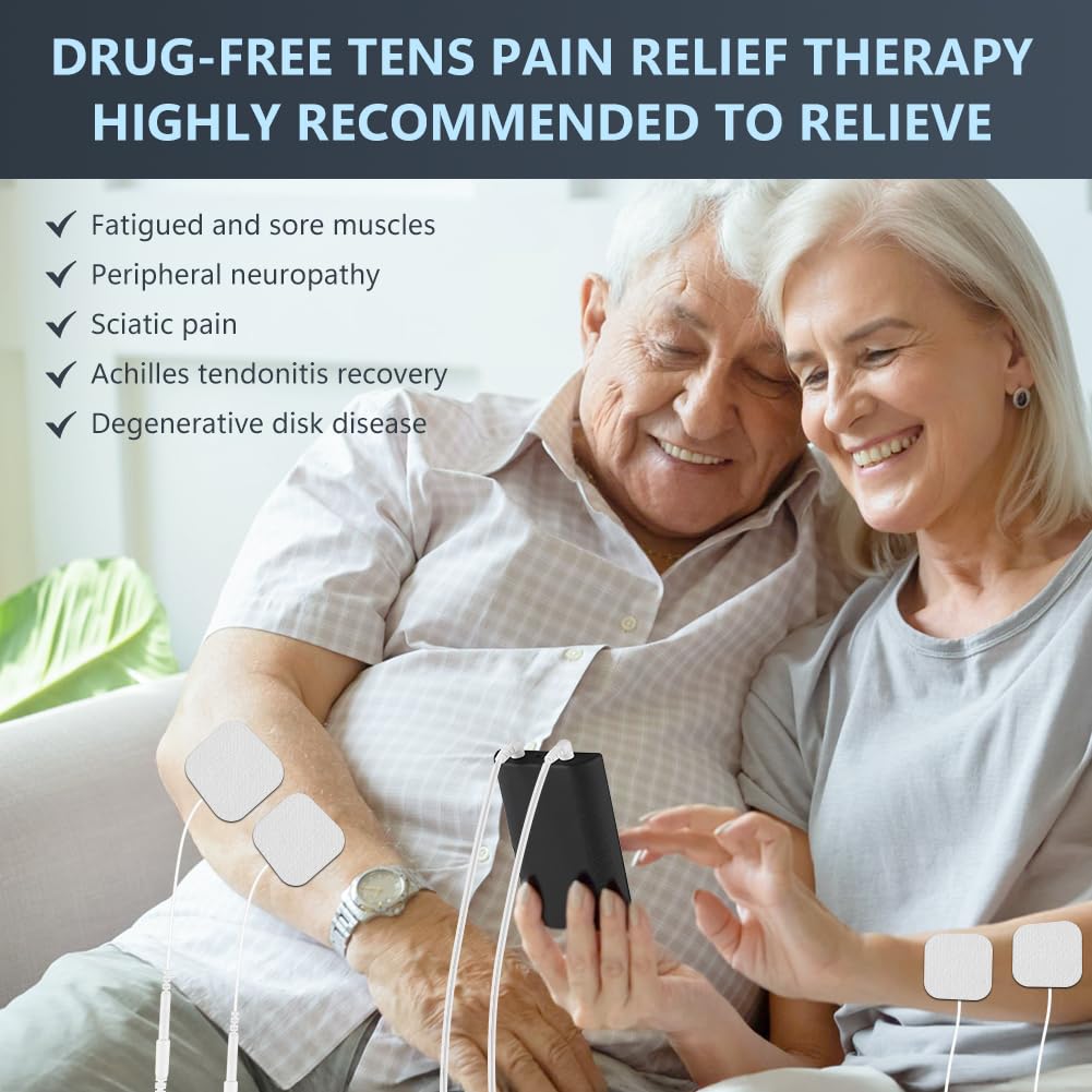 Aolso Électrostimulateur Musculaire, 3 EN 1 TENS Electrostimulateur Musculaire, Musculaire EMS - Rééducation, Massages, Soins de kinésithérapie - 12 programmes de Massage + 12 électrodes