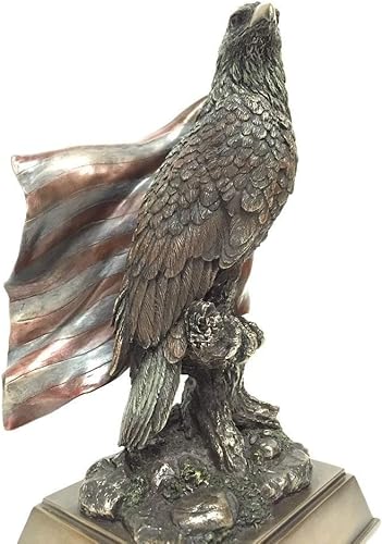 Miniatura 2 de Orgullo americano Veronese - Escultura de estatua de águila calva con estrellas y rayas