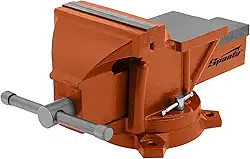 SPARTA Torno de Bancada 6" (150 mm) com Base Giratória, Bigorna e Alavancas Cromadas