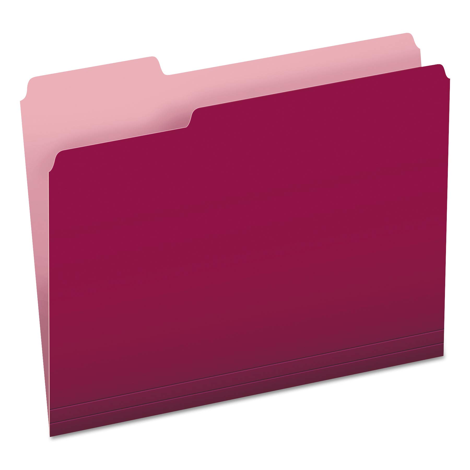 Pendaflex Two-Tone Color File Folders, Letter Size, 1/3 Cut, Burgundy, 100 Per Box (152 1/3 BUR)