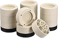 Vista 16 de uxcell Juego de 4 elevadores redondos para muebles, altura de 1.38 pulgadas, elevadores de cama ajustables para marco de cama, mesa, escritorio