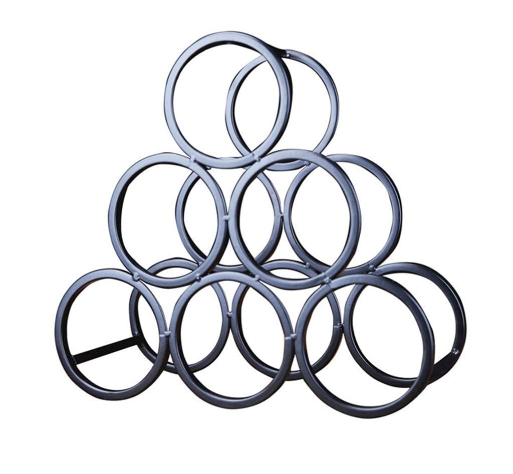 YZ-YUAN Durable 6 Bottles Iron Art Wine Rack Living Room Display Stand Wine Bottle Holder Wine Cooler Collection Rack Rack