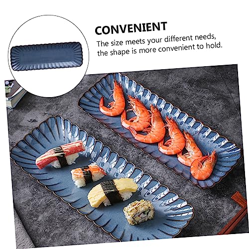 Plato rectangular japonés para sushi y sashimi miniatura 5