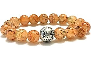 Golden Healer Orange Hematoid Quartz Brighton Beaded Bracelet