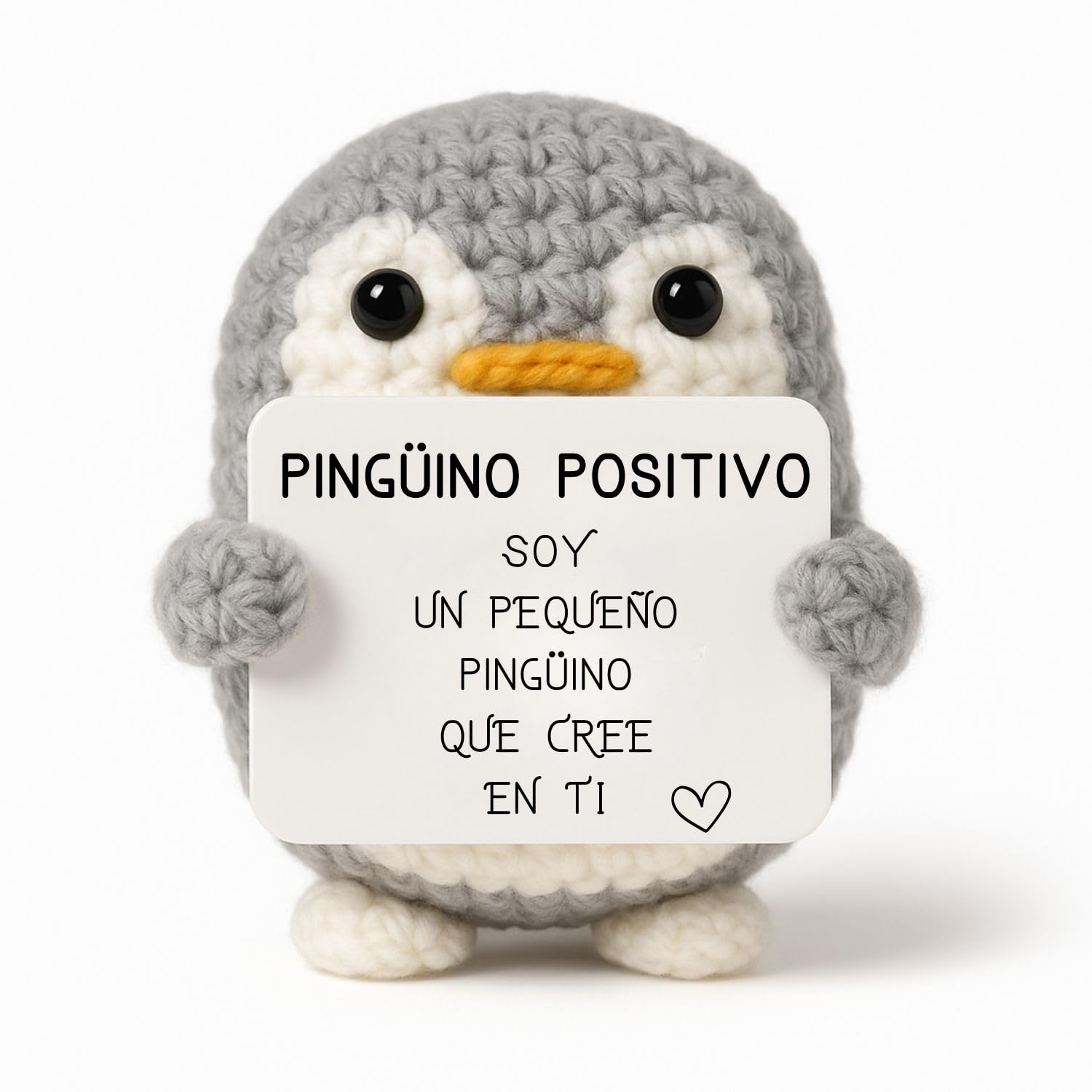 Pingüino Positivo© | Regalo Original y Divertido | Idea Graciosa | Fiesta Infantil y Adolescente | Cumpleaños Niño Niña | Peluche Divertido | Muñeca con Humor | Juguete Gracioso | Peluche Motivacional