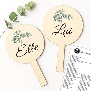 Jeu de mariage (jeu elle/lui) - inclus fiche de + de 60 questions - fabrication française