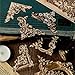 MiyouLuna 120Pcs Baroque Relief Corner Paper Embellishments, Retro Ornamental Frame Ephemera for Scrapbooking, Journaling, Junk Journal Supplies, and DIY Crafts with Glue Tape