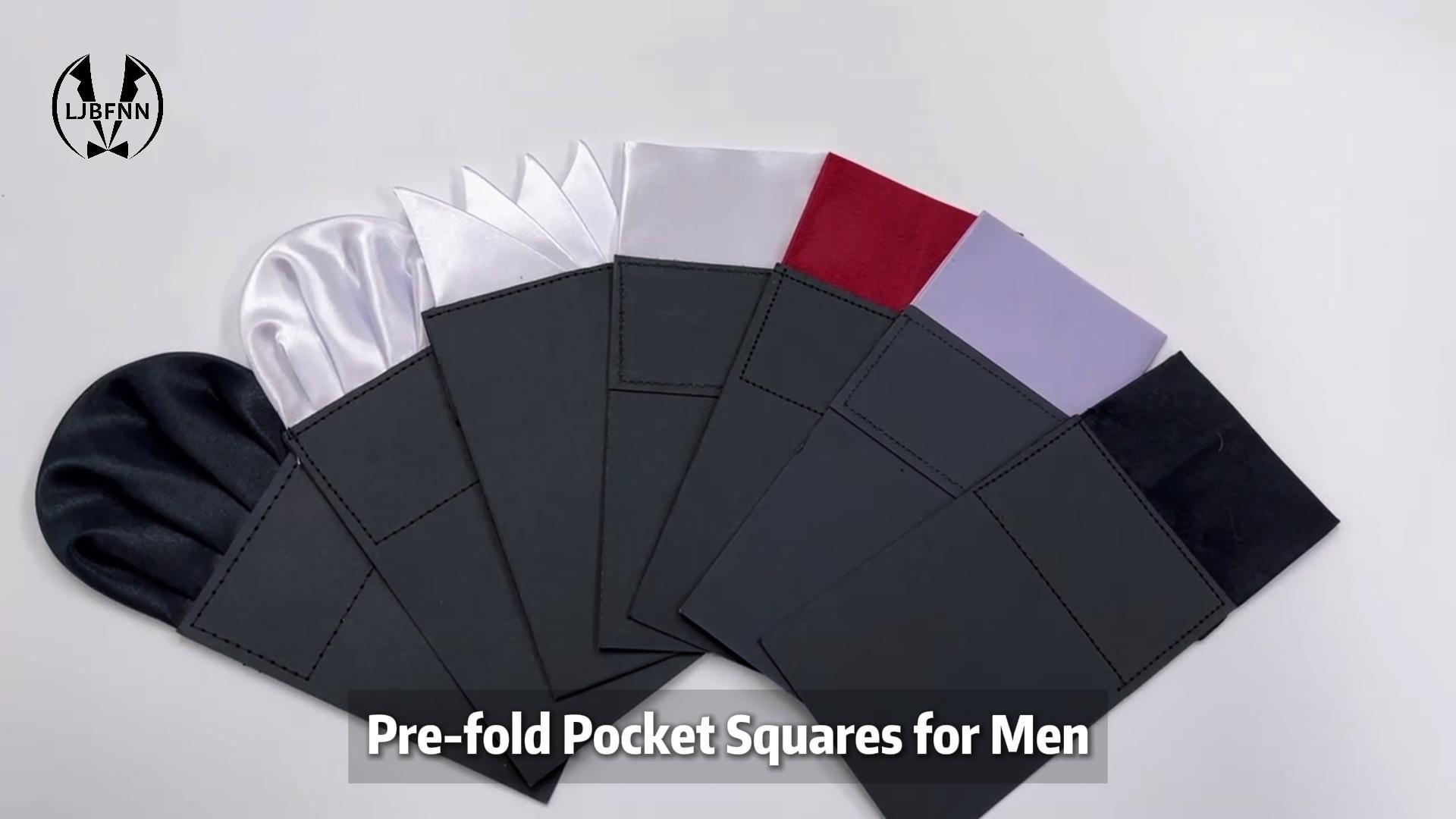 LJBFNN Pocket Squares For Men Prefolded, Mens Handkerchiefs Pre-Folded