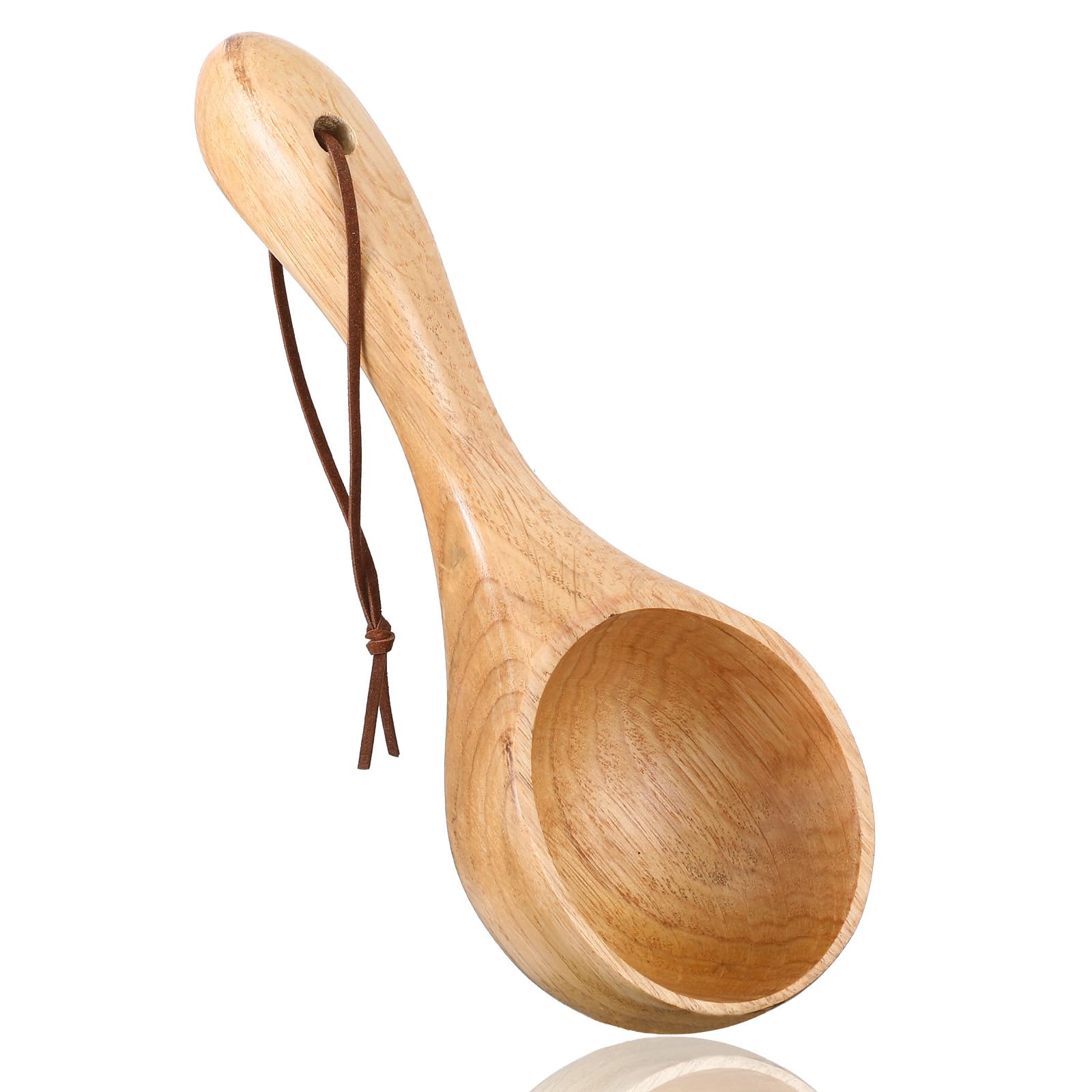 Photo 1 of Neyauo Wooden Scoops - 8 Inch Round Rice Spoon