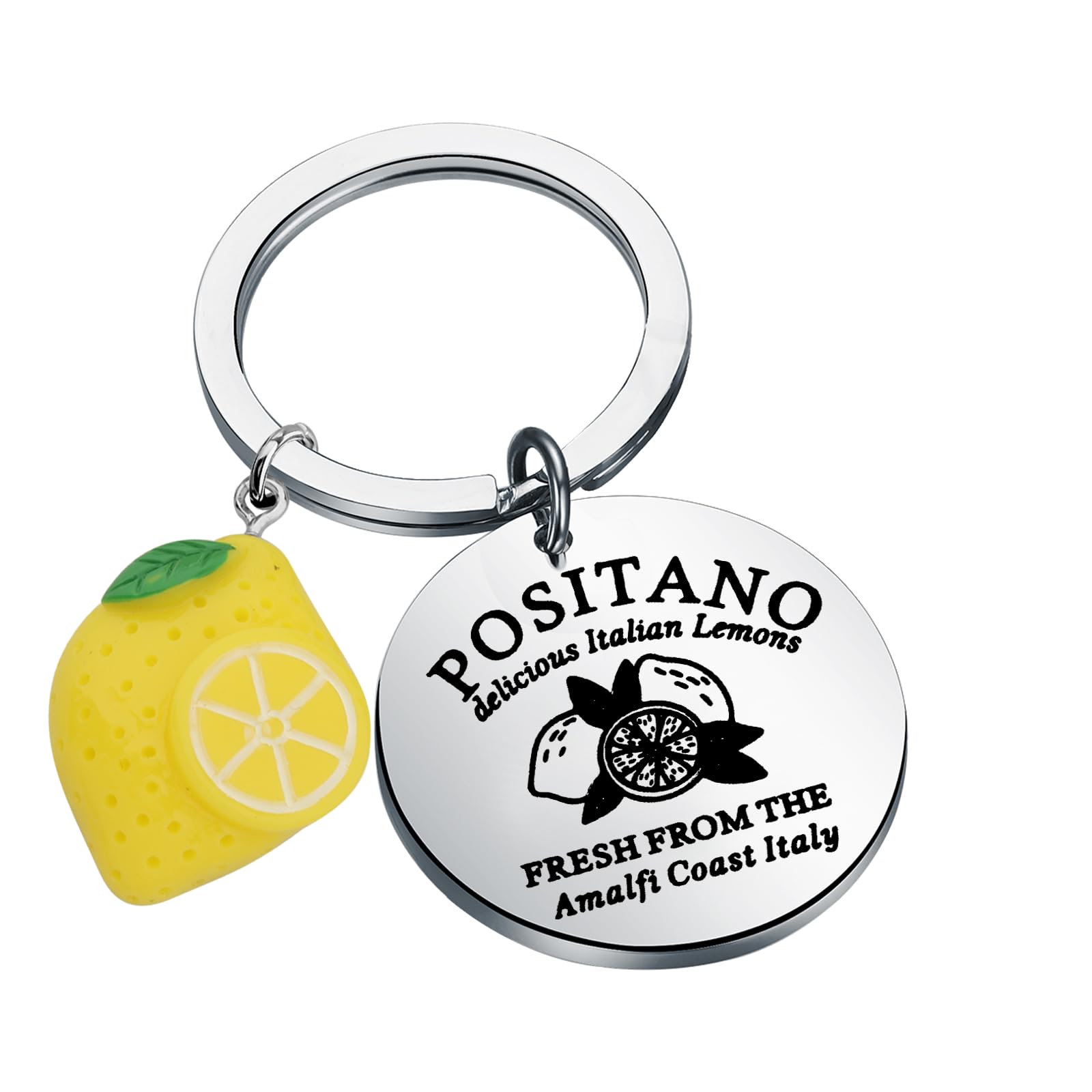 Lemon Lover Gift Positano Italy Limoncello Gifts Positano Delicious Italian Lemons Coast Italy Travel Souvenir Keychain