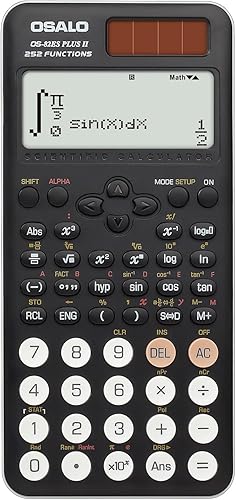 OSALO Calculadora científica básica pantalla grande de 102 dígitos escritos para la escuela secundaria OS 82MS Pro