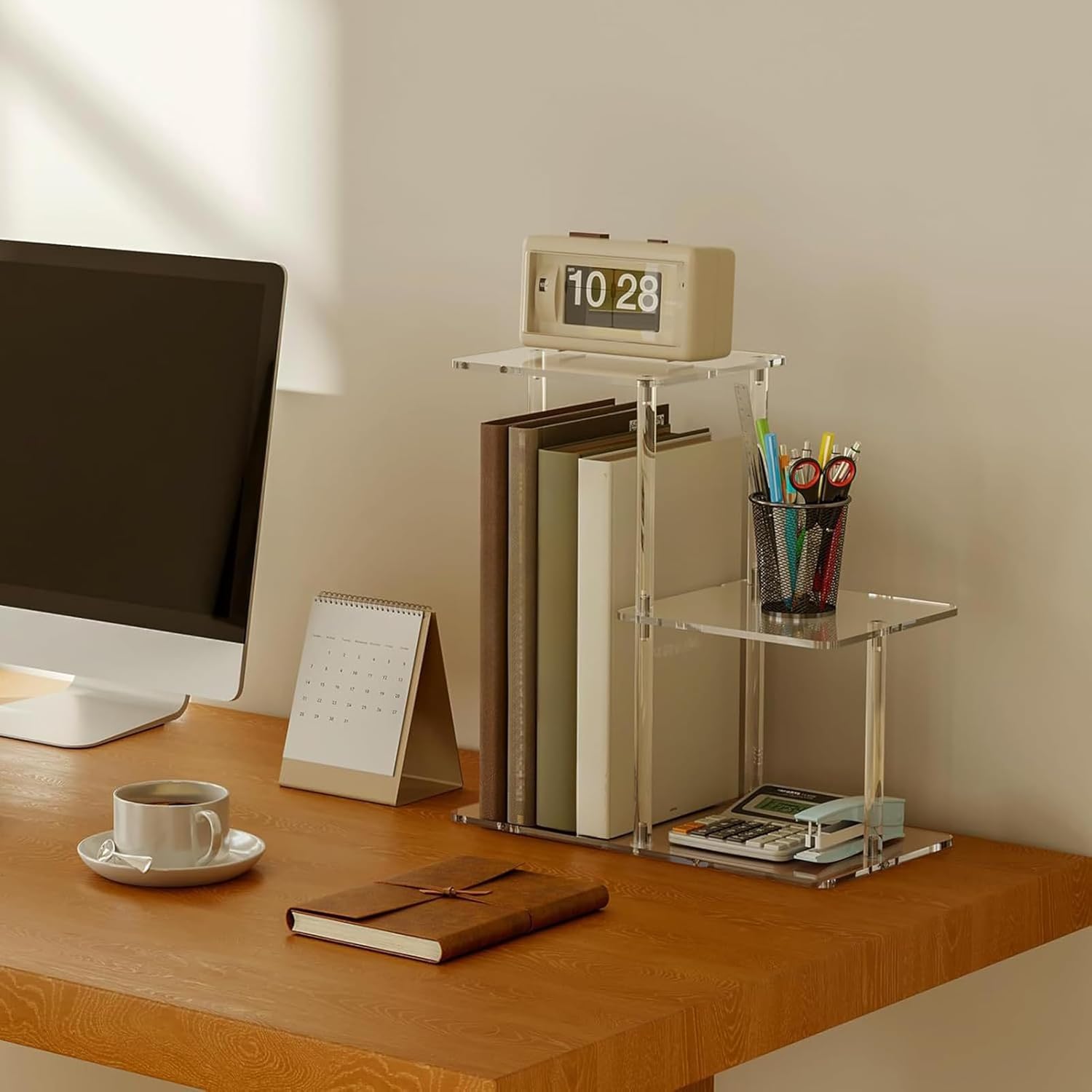 アクリル エンドテーブル,クリアアクリル3段エンドテーブル - ホーム家具 収納棚 ホール 玄関 寝室 リビング オフィス バスルー