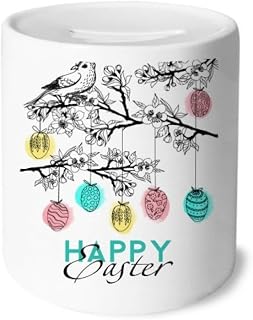 Happy Easter Religion Festival Egg Bird Money Box Ceramic Coin Case Piggy Bank Gift