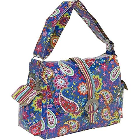 Kalencom Laminated Buckle Bag, Cobalt Paisley Cover