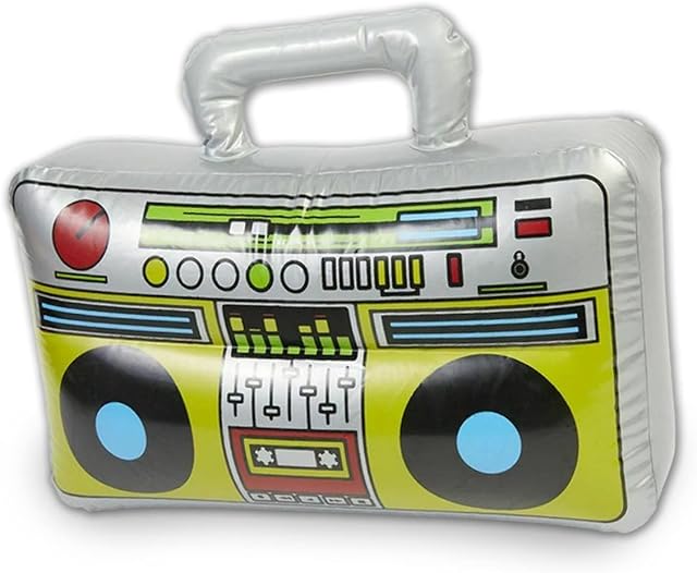 The Glowhouse Large Inflatable Radio Boom Box Stereo Speaker Blow Up Stag Party Prop Novelty Dress Up Joke 80s 90s