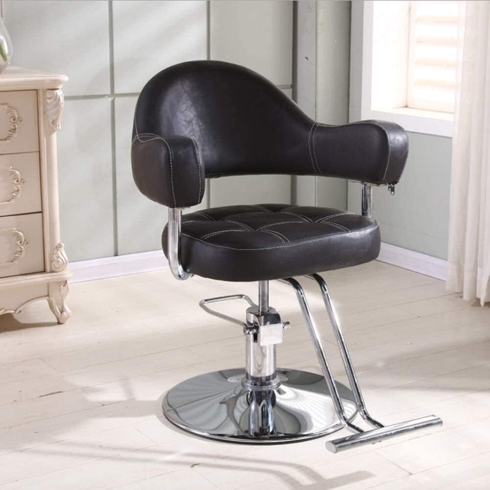 Hair Cutting Salon Chair Hair Salon Chairs with Heavy Duty Hydraulic Pump 360 Degrees Rolling Swivel Spa Beauty Salon Styling Beauty Equipment (Color : Red) (Black)