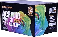 Vista 8 de Acrylic Paint Set, 24 Color Acrylic Paint Rich Pigments&Water Proof for Artists Adults on Canvas Rocks Ceramic Fabric Wood Paints