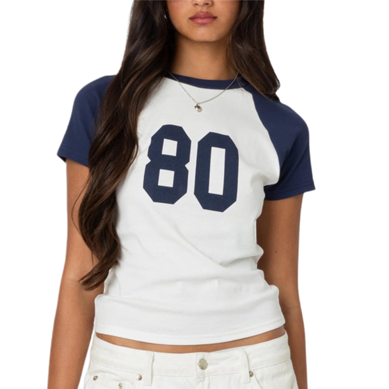 Y2k Baby Tee Women Short Sleeve Graphic Printed Crop T Shirts Teen Girls Vintage Aesthetic Tops Summer Clothes